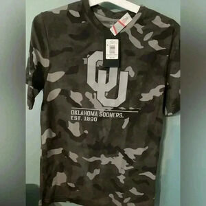 Oklahoma Sooners Black and Gray Camo T-Shirt
